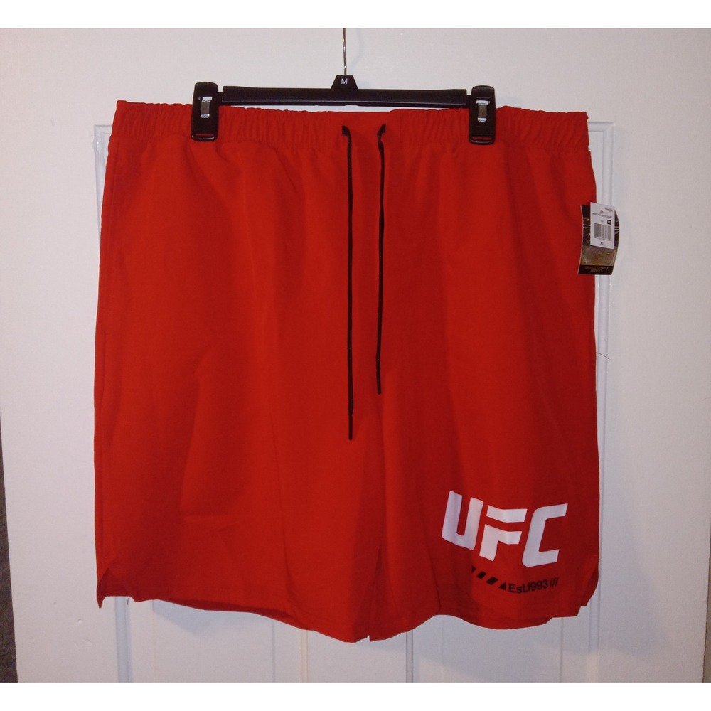 UFC Fighter Shorts Mens XL Red Athletic Training MMA Est 1993 New With Tags